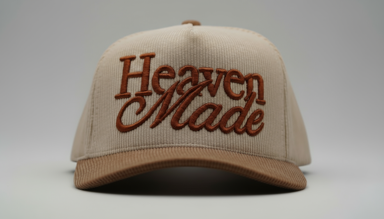 Heaven Made | Embroidered Corduroy Trucker Hat