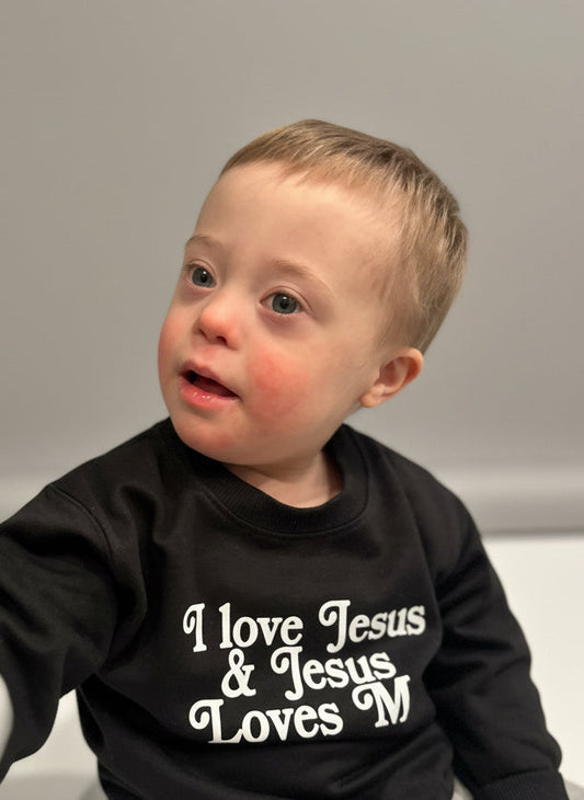 I love Jesus + Jesus Loves | Baby & Toddler Sweatshirt