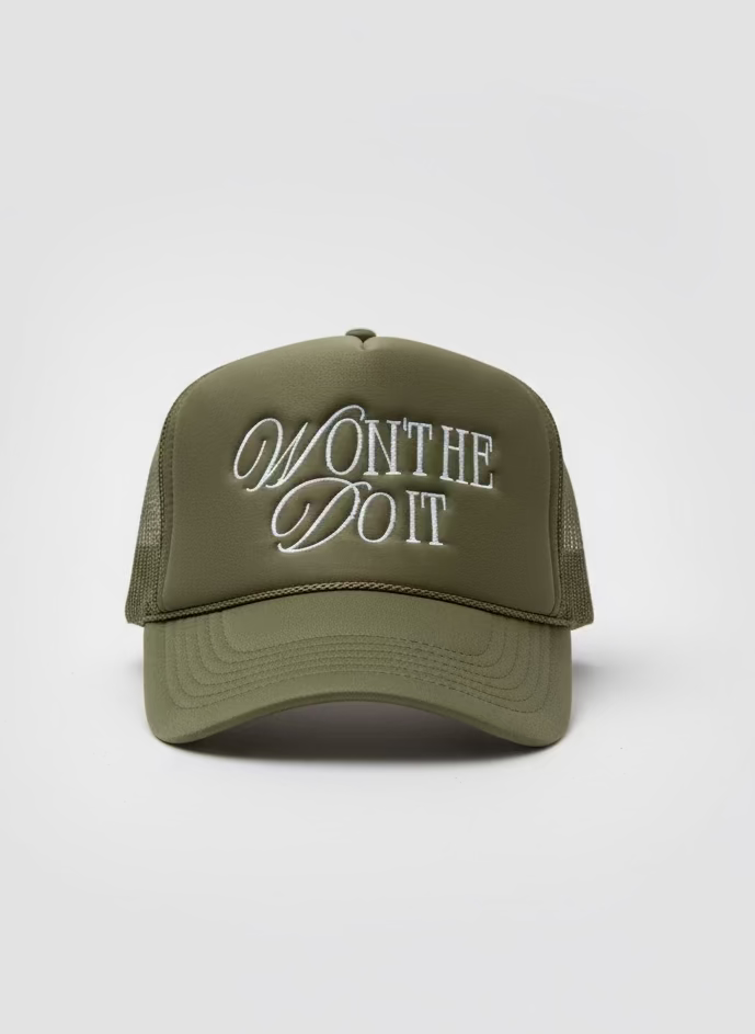 WON'T HE DO IT | Trucker Embroidered Hat