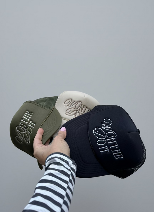 WON'T HE DO IT | Trucker Embroidered Hat