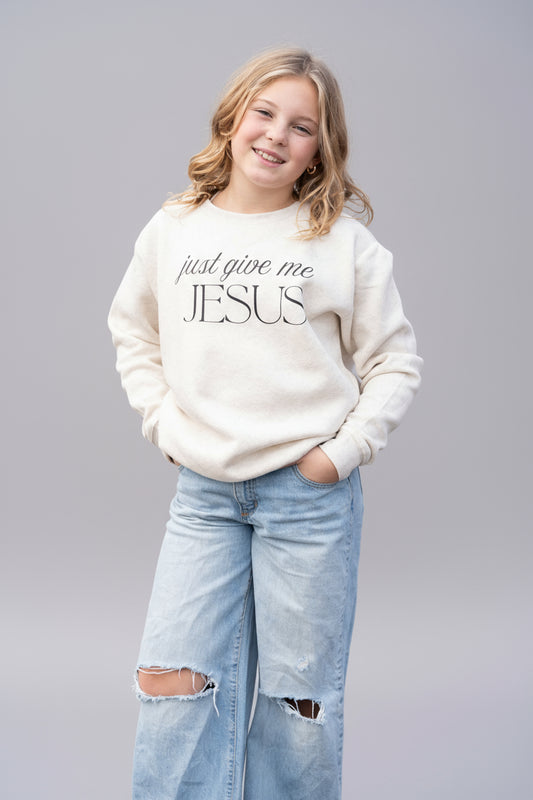 JUST GIVE ME JESUS | Children's Crewneck