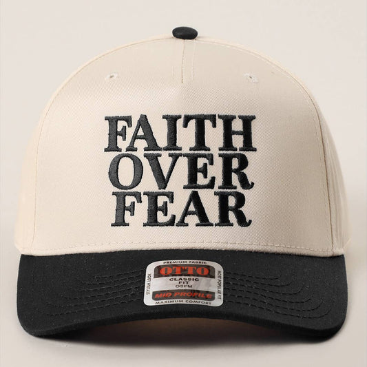 FAITH OVER FEAR | Embroidered Trucker Hat
