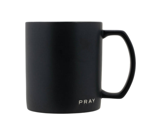 Black Ceramic Mugs | Pray Mug ☕️